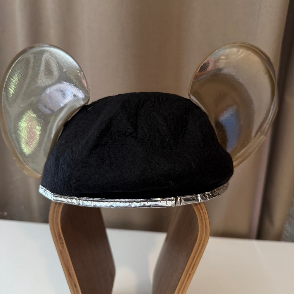 Disneyland 25th Anniversary Disney Mouse Ear Cap Black Gold Silver Metallic - Picture 6 of 6